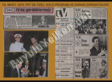 Okyay - 1975 - Mart TRTde özel solo program ve Ekran görüntüleri - 1