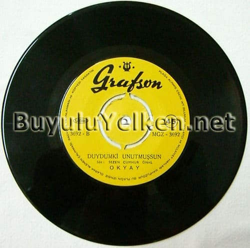 Okyay - Nereden Bileceksin Seni Sevdiğimi - Duydum ki Unutmuşsun (GRAFSON 3692) B yüzü